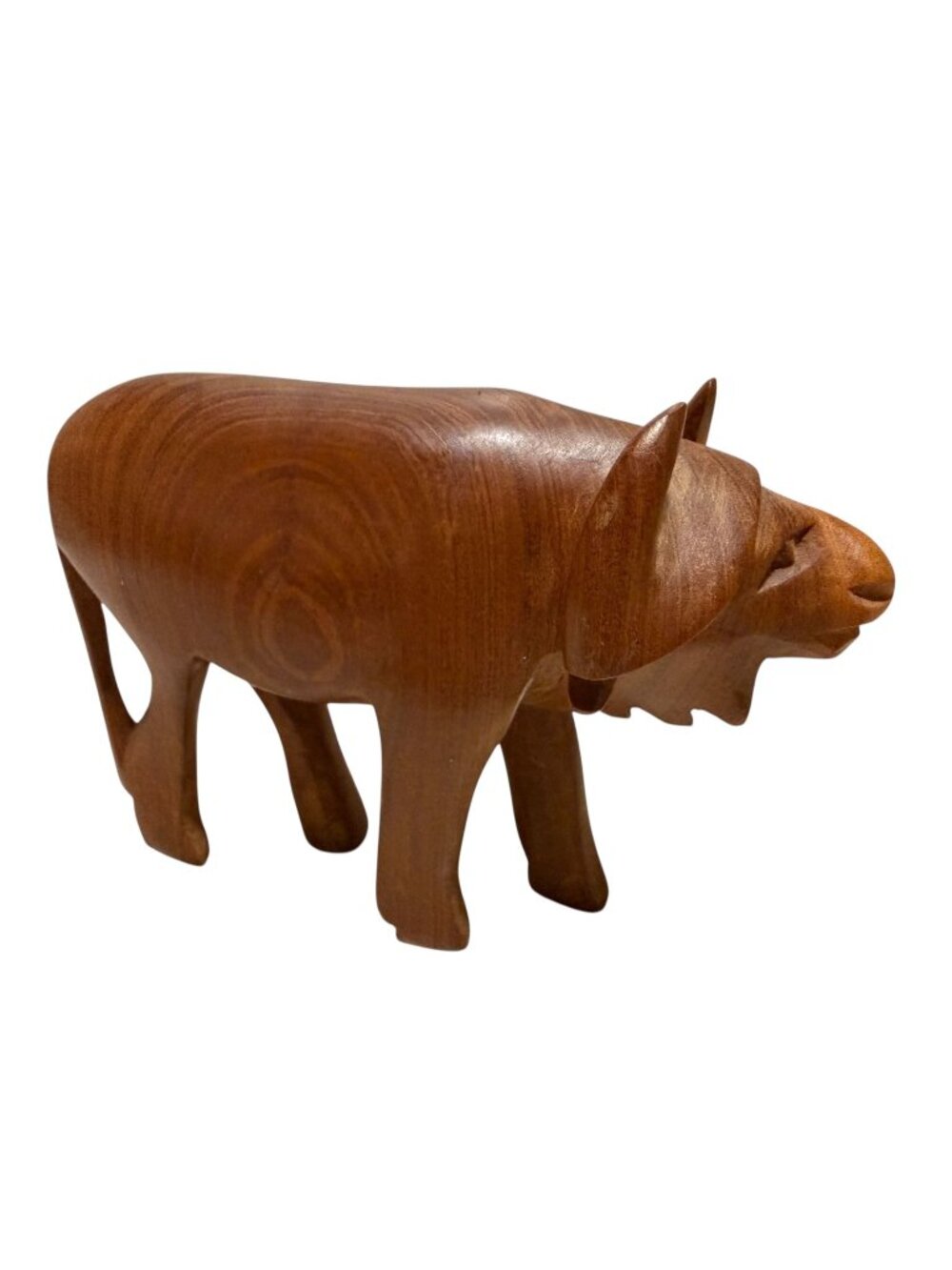 Hand-Carved Wooden Moose Figurine Wood Decor
